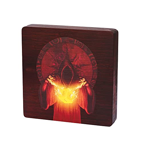 UDIXI 2 in 1 DND Dice Tray, Bamboo Dice Box for D&D RPG Tabletop Games | Magnetic Lid, Wizard Pattern, Storage Box, Holds 6 Sets of Polyhedral Dice, for Dungeons and Dragons Role Playing Games - color: Square-wizard