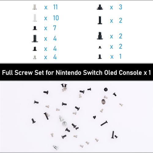 Left & Right Metal Slide Rail Replacement for Nintendo Switch OLED HEG-001 Console