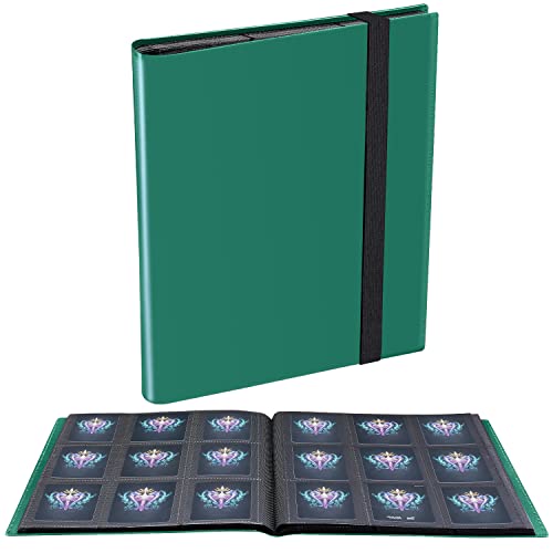 Card Binder, 360 Pockets Upgraded Trading Card Binders, Cards Collection Binder 9 Pocket, Side Loading Yugioh Binder Book Holder for MTG, TCG, Sport, Football, Baseball Collector Cards - Green - color: Green