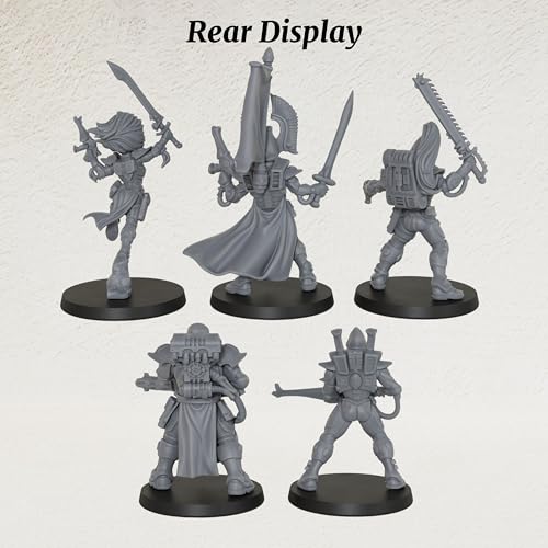 28mm Tabletop Unpainted Miniatures and Sci-Fi Minis Figure Set AS1009 | 1:56 Miniature Game Role Playing RPG Accessory Pack - Space Assault Squad