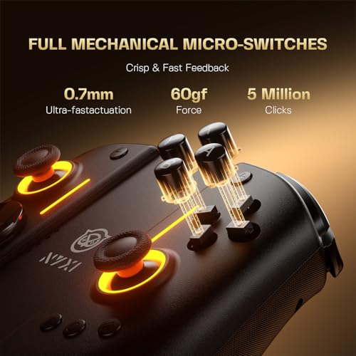 NYXI Hyperion 3 Switch 2 Controller–World's First Third-Party Wireless Controller for Switch 2, Hall Effect Joystick, 9-Axis Gyro, Full Mechanical Buttons, Adjustable Vibration, Dual Back Buttons - color: Dark