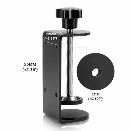 3 inch C-Clamp with Four Small Holes in the back, 4-Pack Adjustable Desk C Clamps for Range 0.35"~3.37", Versatile Clamp for Brake, Parts Assembly, Fastening, Welding, Woodwork, Metal Work - size: 3 in, style: 4-Pack