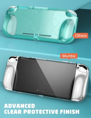 Mumba Case for Nintendo Switch OLED 2021, [Thunderbolt Series] Protective Clear Cover with TPU Grip Compatible with Nintendo New Switch OLED 7 Inch Console and Joy-Con Controller (Clear) - color: Clear