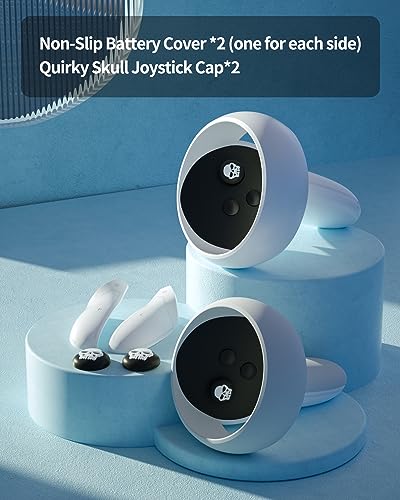 Battery Covers for Meta Quest 2 Controller,DUXICEPIN Replacement Battery Covers kits,Granular non-slip design,Replacement Parts Accessories,Compatible with Oculus Quest 2 Controller | Granular non-slip design for meta quest 2 accessories,Replacement Parts