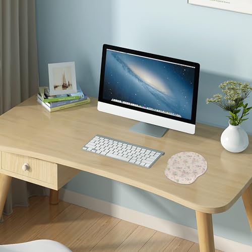 Ergonomic Mouse Pad with Wrist Support,Non-Slip Rubber Base for Computer Laptop & Mac,Lightweight Rest for Home,Office & Travel (Pink Flowers Birds) - color: Pink Flowers Birds