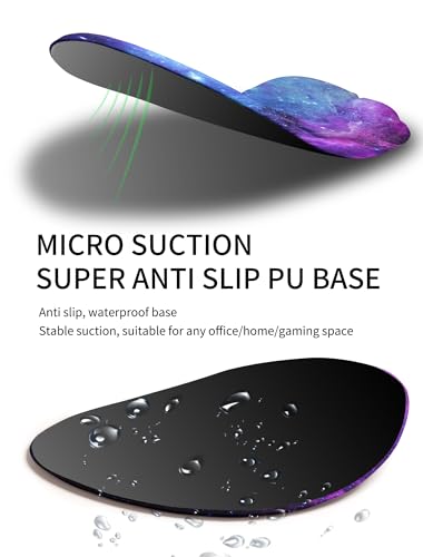 Palm-Rest and Wrist-Hugging Mouse Pad Wrist Rest, Ergonomic Wrist Support with Curve Fitting Cushioned Memory Foam for Carpal Tunnel Pain Relief, 9.9 x 8.3 Inch, Galaxy - color: Galaxy