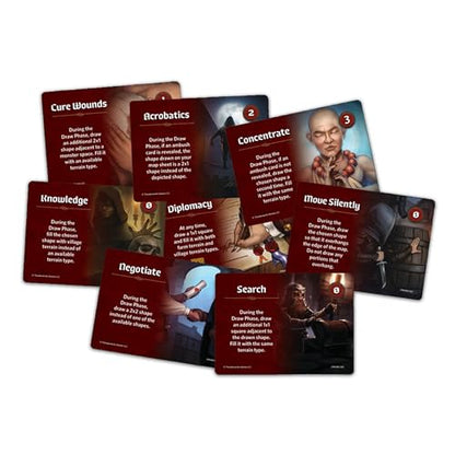 Cartographers: Skills 1 Mini-Expansion | 8 Powerful New Skill Cards | Strategic Variety for Cartographers & Cartographer Heroes | Fantasy Map Drawing Family Strategy Board Game by Thunderworks Games