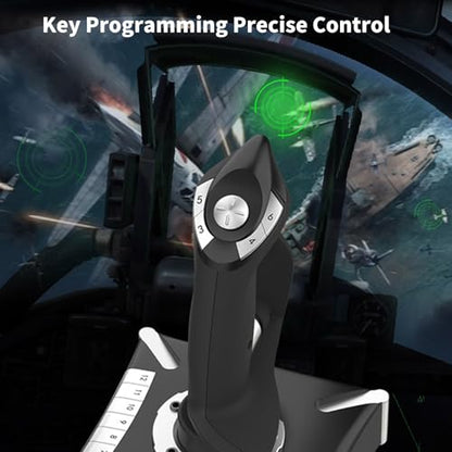 7/8/10/11 11 Vibration Flight Stick Controller Simulator Multi-Platform Joystick Throttle Ladder Controller