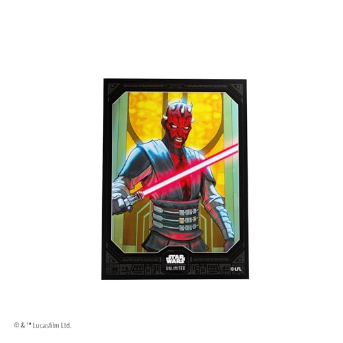 Star Wars Unlimited Darth Maul Art Sleeves | Gamegenic Officially Licensed Pack of 60 Art Sleeves and 1 Clear Sleeve, Optimized Size for TCG and LCG Games - style: Darth Maul