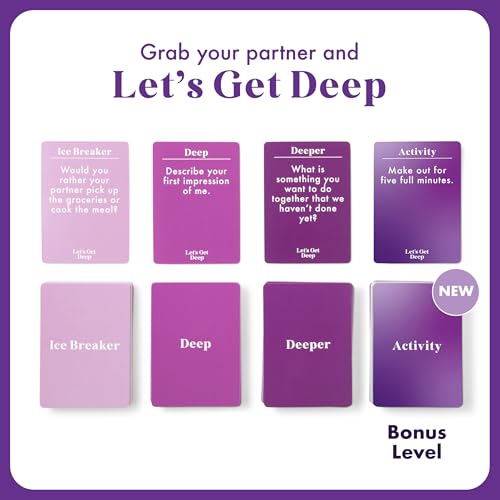 Let's Get Deep by Relatable, A Question Card Game for Couples, Great for Date Night Ideas, Couples Gifts, Wedding Gifts, and Long Distance Relationship Gifts, Includes 200 Cards to Build Up Intimacy - style: Core Game