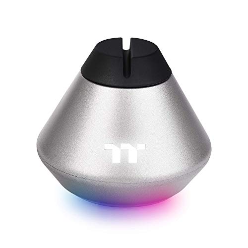 Thermaltake Argent MB1 RGB 16.8 Million RGB Color Software Enabled Mouse Bungee, Altra-Compact and Non-Slip Rubber Base. GEA-MB1-MSBSIL-01