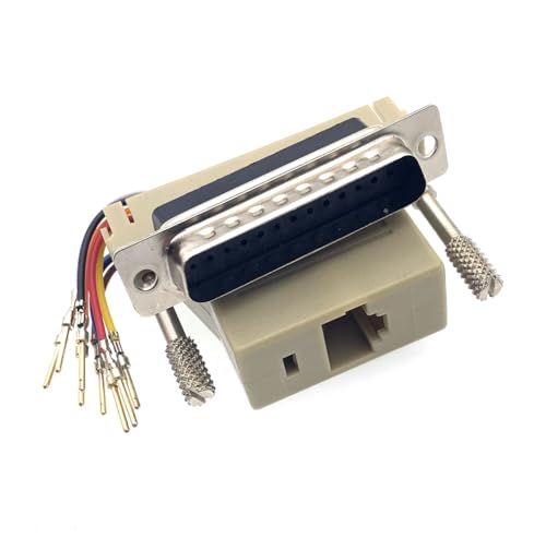 10PCS DB25 Serial Port Male to RJ45 Ethernet Adapter, M/F | 25 Pin, Serial Port Male to RJ45, Ethernet LAN Extend Modular Converter - style: DB25 Male