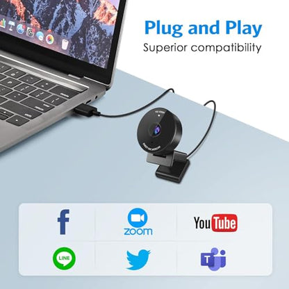 EMEET C950 1080P Webcam - USB Webcam with Microphone & Physical Privacy Cover, Auto Light Correction, Fixed Focus, USB Plug & Play, Ultra Web Cam w/ 70°View for Meeting/Online Classes/Zoom/YouTube - style: 1080P Ultimate Cost Effective
