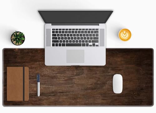 Large Extended Gaming Mouse Pad with Stitched Edges, Non-Slip Waterproof Rubber Base Mouse Pad for Office, Computer, Keyboard, Laptop and Home Desk Pad 31.5 x 11.8 x 0.12 Inch Texture of Bark Wood - color: Texture of Bark Wood