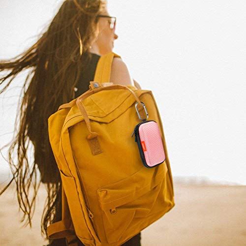 Earphone Earbud Carrying Case Holder - Lightweight Mini Universal Storage Pouch Bag for Wired Earbuds, Airpods, Bluetooth Headset, Wall Charger Adapter, USB Cable, Cell Phone Accessories - Pink - color: Pink