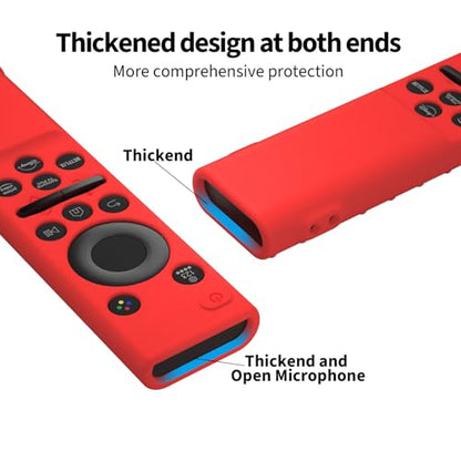 Hi Color Remote Cover for Samsung BN59-01388 BN59-01393 Silicone Remote Case Protective Sleeve (red) - color: red