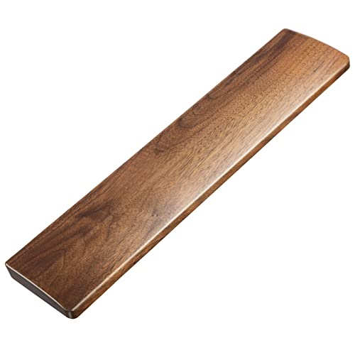 Faluber Wooden Wrist Rest, 14.3-inch Length and 20mm Thickness for Tenkeyless Keyboard, Walnut Wood Palm Rest, Ergonomic Design for Mechanical Gaming Keyboard, Stain Resistant (Medium, Walnut Wood) - color: Walnut Wood, size: Medium