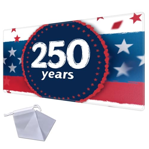 Classic 250 Years Card Mat for TCG Playmat - USA 250th Anniversary Commemorative Edition, 1776-2026 Patriotic Card Game Mat, Anti-Slip Desk Pad Large Gaming Playmat Compatible with MTG - color: Classic 250 Years, size: 28" x 16" Regular