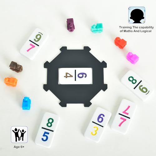 Doublefan Mexican Train Dominoes with Color Numbers,Double 12 Numerical Domino Game, Chicken Foot Dominoes Set with Aluminum Case, 91 Tiles Dominoï¼ˆ2-10 Player | For 2-8 players, 91 Number recessed mark tiles, Deluxe aluminum case, Chicken Foot play,boar
