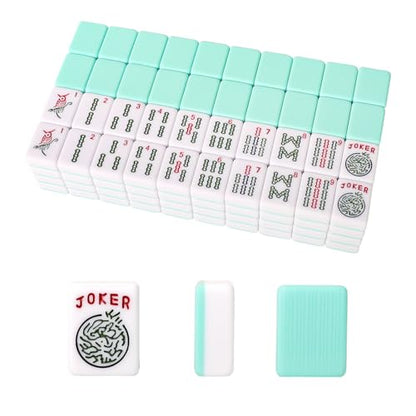 American Mahjong Tiles (1.2”,Tiles Only), 166 American Mahjong Tiles with Light Green Color - color: Light Green