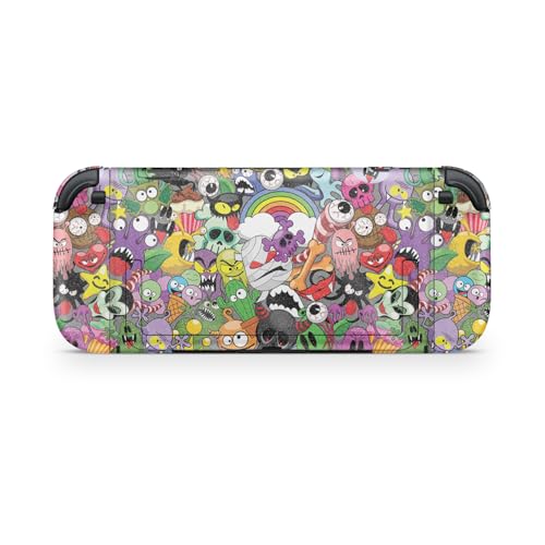 Glossy Glitter Gaming Skin Compatible with Nintendo Switch 2 Console Only - Monster Mash - Premium 3M Vinyl Protective Wrap Decal Cover - Easy to Apply | Crafted in The USA by MightySkins - color: Monster Mash, size: Switch 2 Console Skin Only, style: Glo