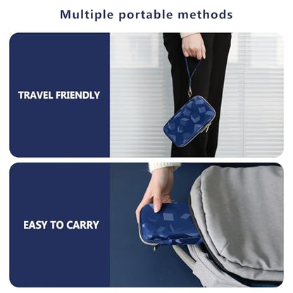 Supmay Hard Carrying Case Compatible with Nintendo DS Lite NDSL, Gameboy Advance Games Storage Holder Travel Bag with Mesh Pocket for USB Charging Cable, Stylus, Earphones, Game Cartridge, Blue - color: Blue Cube