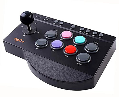 PXN Arcade Fight Stick 0082 Arcade Game Fighter Joystick, with Turbo & Macro Functions, with USB Port, Suitable for PS3, PS4, Xbox One, Xbox Series X/S, Nintendo Switch, PC Windows.