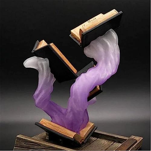 Thyggzjbs Magic Book Dice Tower,Tomes of Magics Dice Tower Magics Dice Tower Big Book Dice Tower Ornaments Clear Ornament Bulbs,Personalized Magic Dice Tower BookCollection (Purple+White) - color: Purple+white
