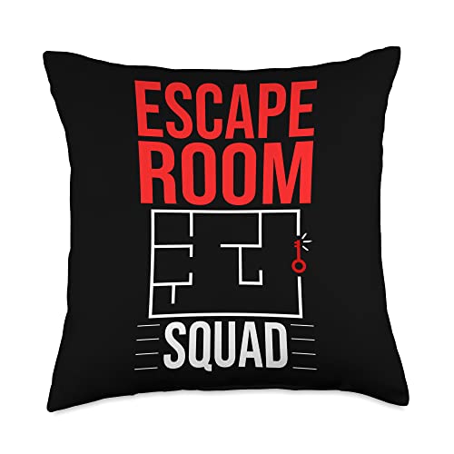 Escape Room Game Exit Puzzle Boxes Board Horror Throw Pillow - size: 18x18