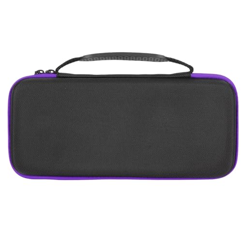 Estink Handheld Game Console Carrying Case EVA Nylon Shockproof Storage Bag 31 X 14 X 6cm for Ally 7 Inch 120Hz Gaming Handheld Travel Camping Daily Use (Purple) - color: Purple