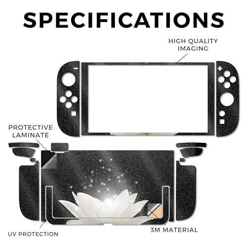 Glossy Glitter Gaming Skin Compatible with Nintendo Switch 2 Console Only - Twilight Lotus - Premium 3M Vinyl Protective Wrap Decal Cover - Easy to Apply | Crafted in The USA by MightySkins - color: Twilight Lotus, size: Switch 2 Console Skin Only, style: