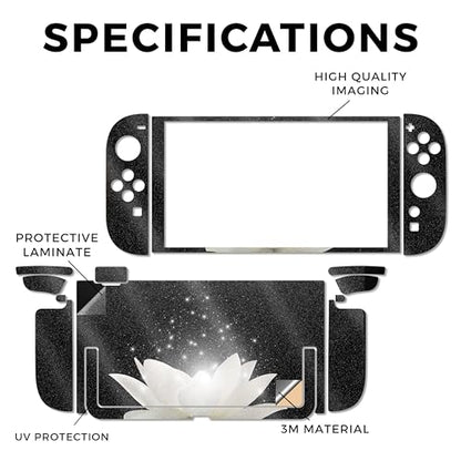 Glossy Glitter Gaming Skin Compatible with Nintendo Switch 2 Console Only - Twilight Lotus - Premium 3M Vinyl Protective Wrap Decal Cover - Easy to Apply | Crafted in The USA by MightySkins - color: Twilight Lotus, size: Switch 2 Console Skin Only, style: