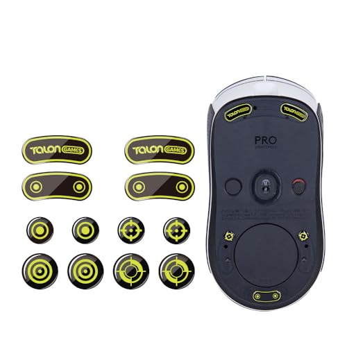 TALONGAMES Curved Edges Ultra Strong Glass Mouse Skates Feet Compatible with Gaming Mouse Feet Replacement,Super Smooth Glide Fast and Durable Sole Universal Size - color: Universal three size