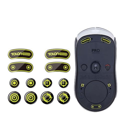 TALONGAMES Curved Edges Ultra Strong Glass Mouse Skates Feet Compatible with Gaming Mouse Feet Replacement,Super Smooth Glide Fast and Durable Sole Universal Size - color: Universal three size