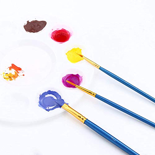 Acrylic Paint Brush Set, 50 Packs / 500 pcs Nylon Hair Brushes for All Purpose Oil Watercolor Painting Artist Professional Kits - size: 500pcs