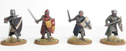 Wargames Atlantic, The Age of Chivalry, Foot Knights (1150-1320), 28MM Scale Miniatures