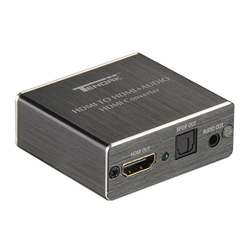 Tendak HDMI Audio Extractor, 4K 30Hz HDMI Audio Splitter to Optical TOSLINK SPDIF + 3.5mm Stereo Audio Adapter, Compatable for TV, PC, PS3/4/5, Blu-ray/DVD/HD Player