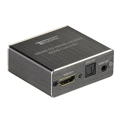 Tendak HDMI Audio Extractor, 4K 30Hz HDMI Audio Splitter to Optical TOSLINK SPDIF + 3.5mm Stereo Audio Adapter, Compatable for TV, PC, PS3/4/5, Blu-ray/DVD/HD Player