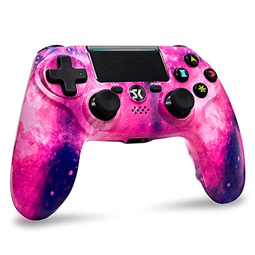 Wireless Controller for PS4, Controller for Sony PlayStation 4, Double Shock 6-Axis Motion Sensor, Sensitive Touch Pad, Built-in Speaker & Stereo Headphone Jack, Compatible with PlayStation 4/Pro/Slim - color: Pink