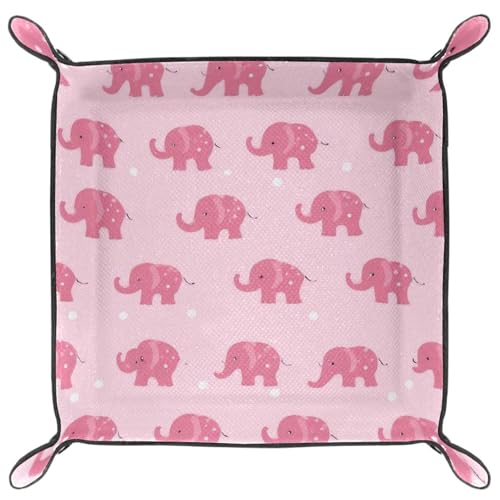 Cute Elephants Dice Tray Dice Rolling Tray Folding Dice Holder for Dice Games, Like RPG, DND and Other Table Games - color: Multi 10