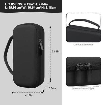 Supmay Carrying Case Compatible with New Nintendo 2DS XL/ R36 Max Retro Handheld Game Console, Video Game Console Travel Bag with Mesh Pocket for Charging Cable, TF Card, Manual, Black