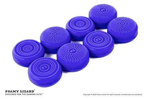 Elite Series 2 Studded Grip Skin for Xbox One Elite Series 2 Controller (NOT for Series X/S/Elite 1) by Foamy Lizard - Sweat Free Silicone w/Flat Top Anti-Slip Studs + 8 QSX-Elite Thumb Grips (Blue) - color: Blue