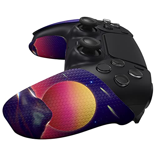 eXtremeRate PlayVital Anti-Skid Sweat-Absorbent Controller Grip for PS5, Professional Textured Soft Rubber Pads Handle Grips - The Cyber Moon - color: The Cyber Moon