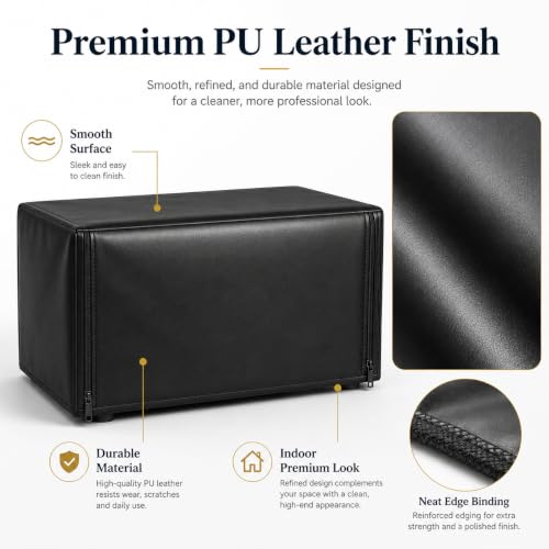 Custom Insulated Equipment Cover, Silver Oxford Fabric, Made to Measure | Made to measure with thermal lining, water-resistant surface, optional zipper access, and logo or text customization - color: PU Leather Dust Cover