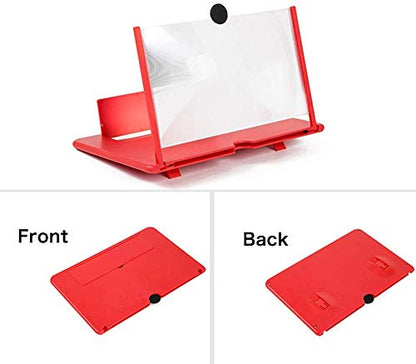 12" Screen Magnifier Amplifier, Generation of Mmobile Mobile Phone Holder Screen Magnifier, for Watching Movies, Videos, Etc. The Best Choice for Gifts (Red) - color: Red
