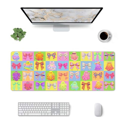 Ghost Bow Gaming Mouse Pad Extended Large Mouse Mat 31.5 X 11.8 Inch Nonslip Rubber Base Long Desk Pad Stitched Edges Mousepad Mice Pad for Office Home Game - color: Ghost Bow