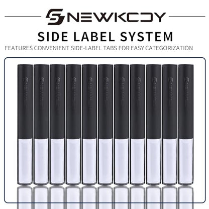 Snekdy Top loader Binder, 9 Pockets Top Loader，Holds 360 Top Loaders cards, Card binder with Sleeves for card in 3 x 4 inches color smooth Zipper PU Leather (Black) - color: Black