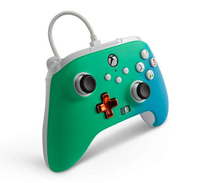 PowerA Enhanced Wired Controller for Xbox Series X|S - Seafoam Fade, gamepad, wired video game controller, gaming controller, Xbox Series X|S, Officially Licensed for Xbox - color: Seafoam Fade