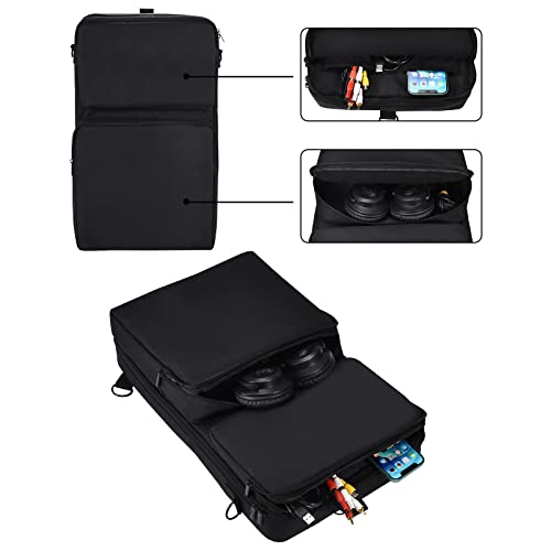 Padded DJ Controller Case for Pioneer DDJ-FLX4, DDJ SB3 400, Protector Bag Backpack Compatible with Hercules Inpulse 300, For Roland dj-202 / for Traktor Kontrol S2 Mk3 DJ Controllers Storage
