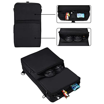 Padded DJ Controller Case for Pioneer DDJ-FLX4, DDJ SB3 400, Protector Bag Backpack Compatible with Hercules Inpulse 300, For Roland dj-202 / for Traktor Kontrol S2 Mk3 DJ Controllers Storage